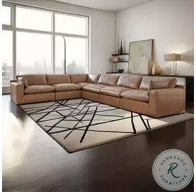Emilia Caramel Modular 6 Piece Sectional