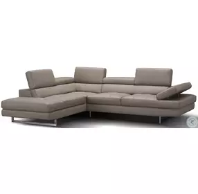 A761 Peanut Italian Leather LAF Sectional