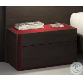 Lagos Red Gloss Lacquer And Wenge LAF Nightstand
