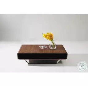 136A Walnut Modern Coffee Table