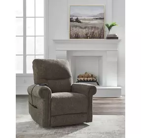 Aureta Earth Performance Fabric Power Lift Recliner with Heat and Massage