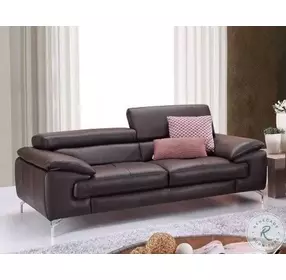 A973 Coffee Italian Leather Living Room Set