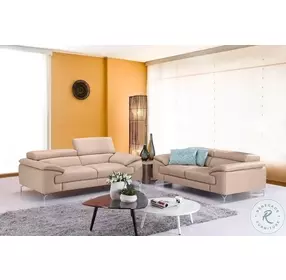 A973b Peanut Italian Leather Sofa