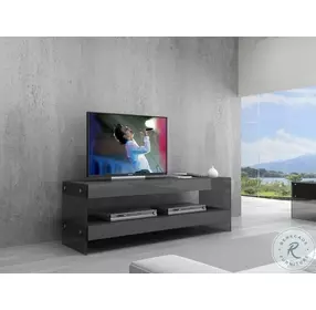 Cloud Grey High Gloss Mini TV Console