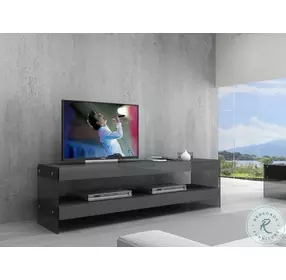 Cloud Grey High Gloss TV Console