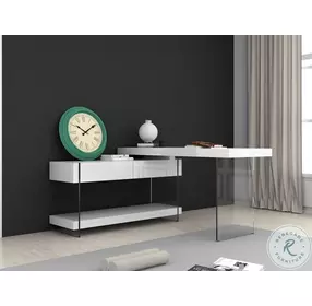 Cloud White High Gloss Desk