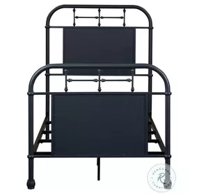 Heritage Series Distressed Navy Twin Metal Bed