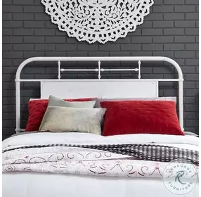 Heritage Series Antique White Queen Metal Headboard