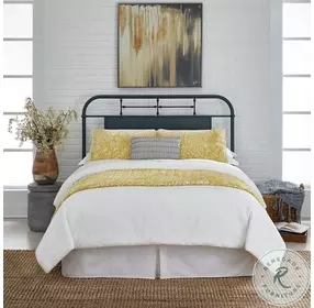Vintage Series Distressed Navy King Metal Headboard