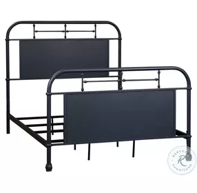 Heritage Series Distressed Navy Full Metal Bed