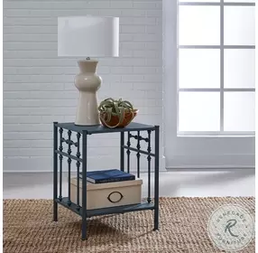 Heritage Series Distressed Navy Open Nightstand