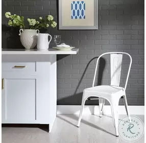 Heritage Series Antique White Bow Back Side Chair Set of 4