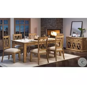 Telluride Gold Cross Back Side Chair Set of 2