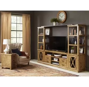 Telluride Brown Entertainment Center with 70" TV Console