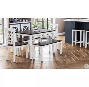 Asbury Park White Cross Back Side Chair Set of 2