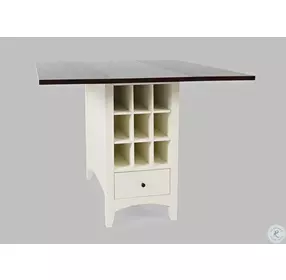 Asbury Park White Drop Leaf Counter Height Dining Room Set