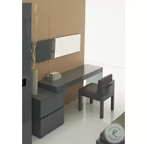 Coach Grey High Gloss Modern Office Desk
