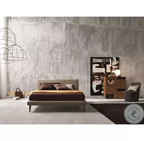 Metropolitan Taupe King Upholstered Platform Bed