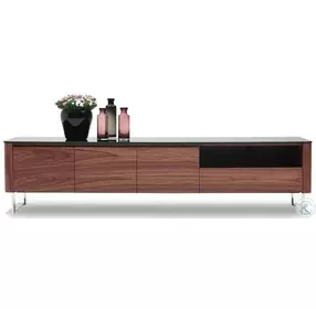Julian Walnut Veneer Modern TV Stand