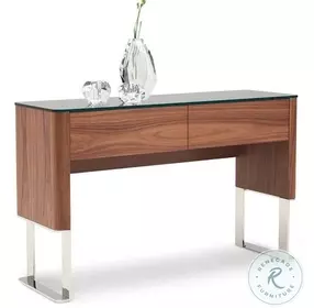 Julian Walnut Veneer Modern Console Table