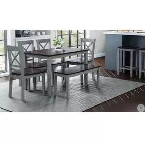 Asbury Park Grey Cross Back Side Chair Set of 2