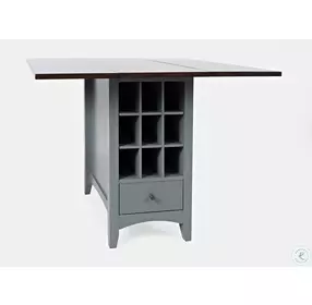 Asbury Park Grey Drop Leaf Counter Height Dining Room Set