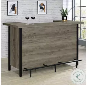182105 Grey Driftwood And Black Bar Unit