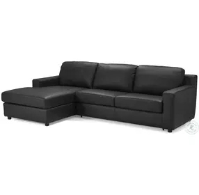 Elizabeth Black Premium Leather LAF Sectional