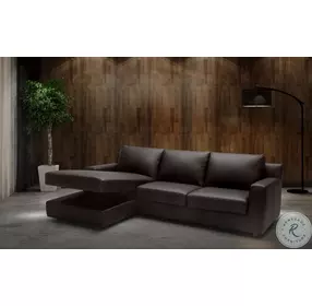 Taylor Brown Premium Leather LAF Sectional