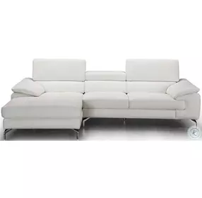 Alice White Italian Leather LAF Sectional