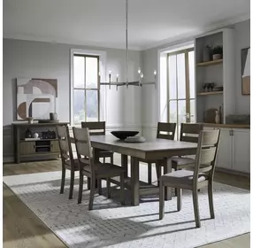 Bayview Sandstone and Gray 7 Piece Extendable Dining Set