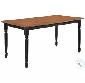 Hollyoak Walnut And Black 63" Rectangular Dining Room Set