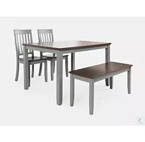 Decatur Lane Grey Slat Back Side Chair Set of 2