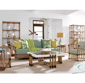 Twin Palms Warm Medium Umber Turtle Beach End Table