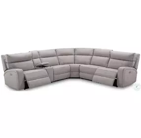 Cozy Moonshine Microfiber Reclining Sectional