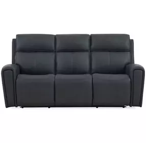 Warren Gray Leather Zero Gravity Power Reclining Living Room Set