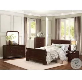 Abbeville Cherry Queen Sleigh Bed