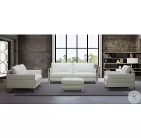 Constantin White Leather Chair