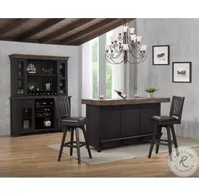 Ashford Black And Rustic 78" Bar
