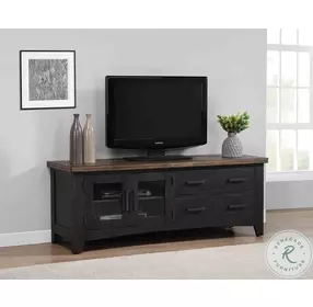 Ashford Black And Rustic Walnut 60" TV Stand