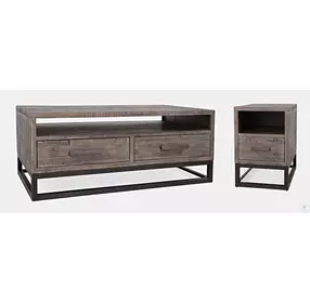 East Hampton Distressed Grey Sofa Table