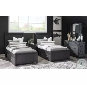 Flatiron Midnight Twin Panel Bed