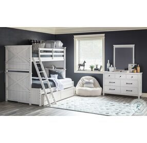 Flatiron Aged White Twin Over Full Bunk Bed