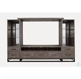 East Hampton Distressed Grey 70" Entertainment Wall