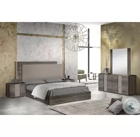 Portofino Canyon Oak Lacquer King Platform Bed