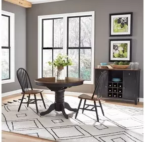 Carolina Crossing Antique Honey and Black 57" Extendable Rectangular Gathering Table