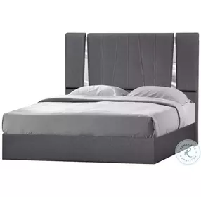 Matisse Charcoal Upholstered Platform Bedroom Set