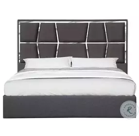 Degas Charcoal Upholstered Platform Bedroom Set