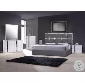 Degas Charcoal Queen Upholstered Platform Bed
