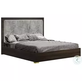 Travertine Wenge Veneer Platform Bedroom Set
